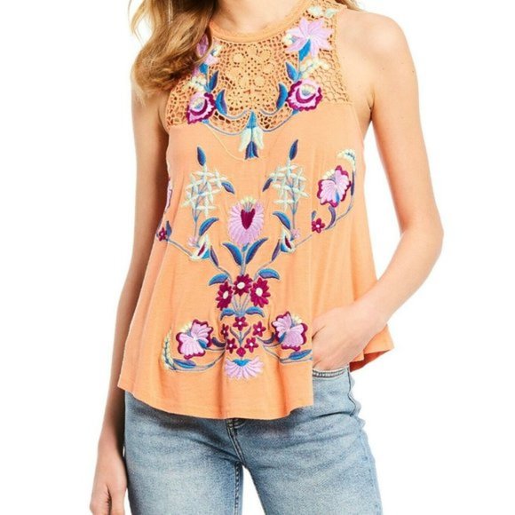 Free People Flower Power Embroidered Tank - Picture 8 of 12